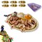 Pack of 6 Decorative Peacock Pooja Thali Gold Plated Indian Pooja Thali Haldi Kumkum Platter Ganesh Pooja Teej Diwali Favor Thali Stylish Temple Decor Gift
